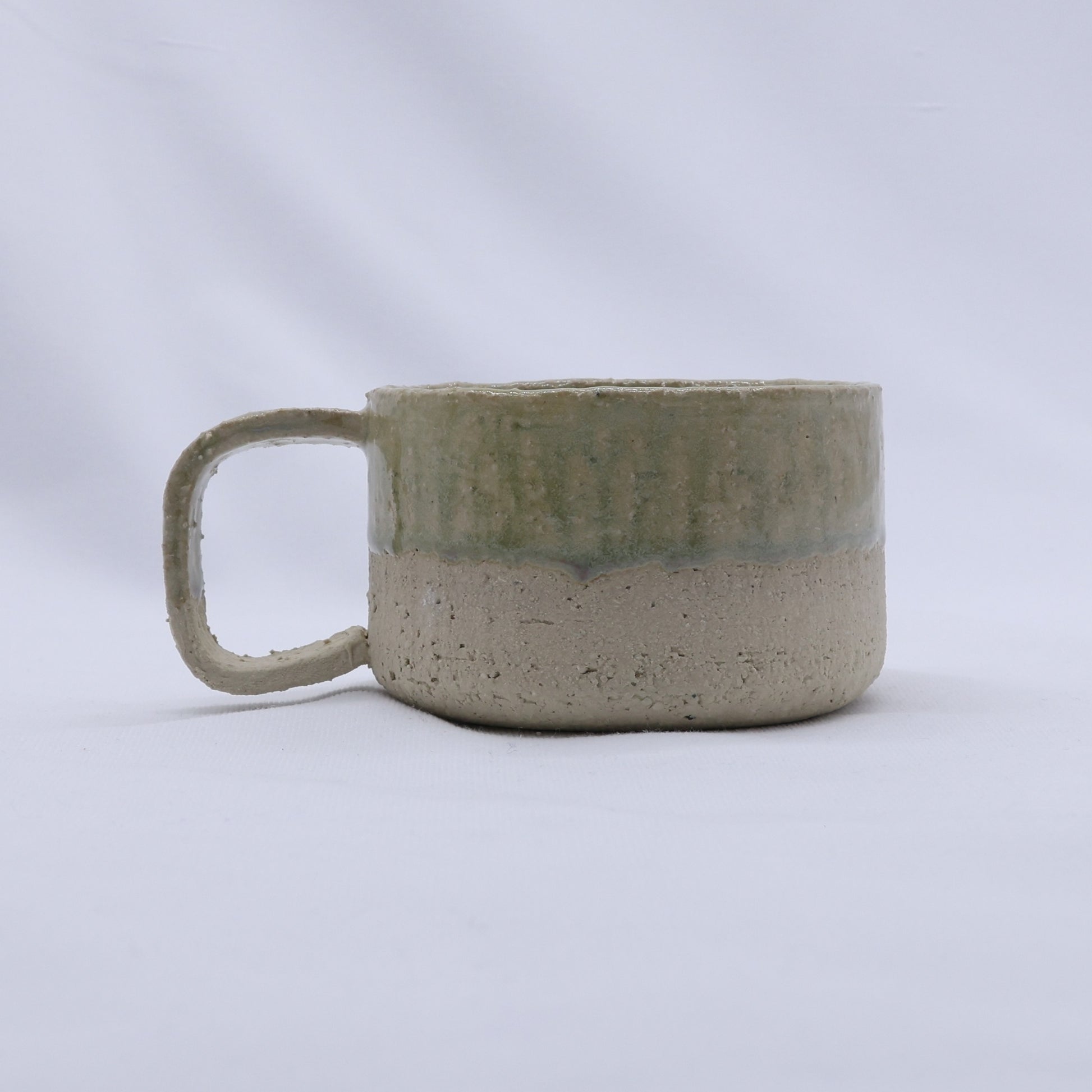 Bianca Grande Handmade Milled Stoneware Big Ceramic Mug