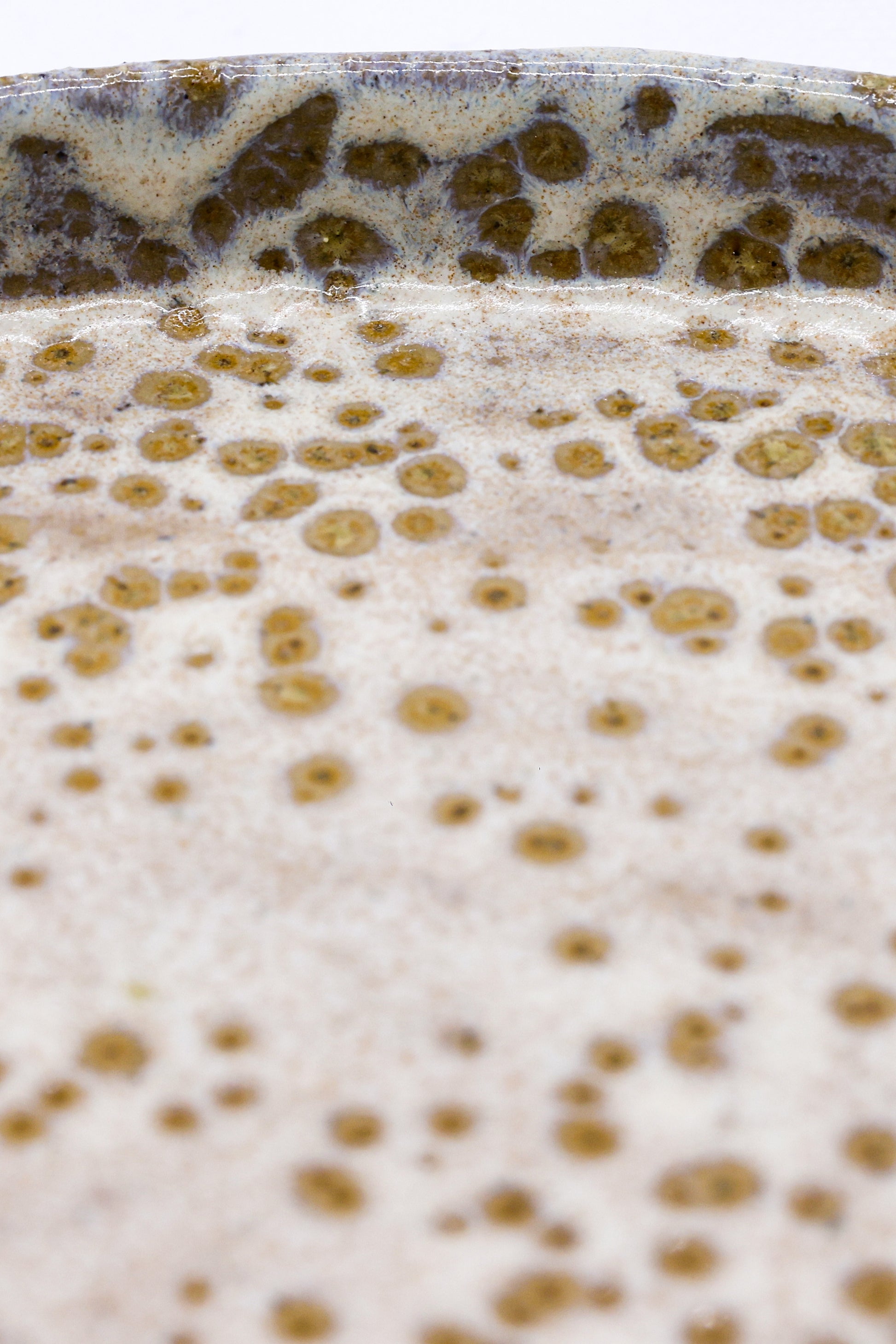 27cm Dotted White Stoneware Handmade Ceramic Dinner Plate