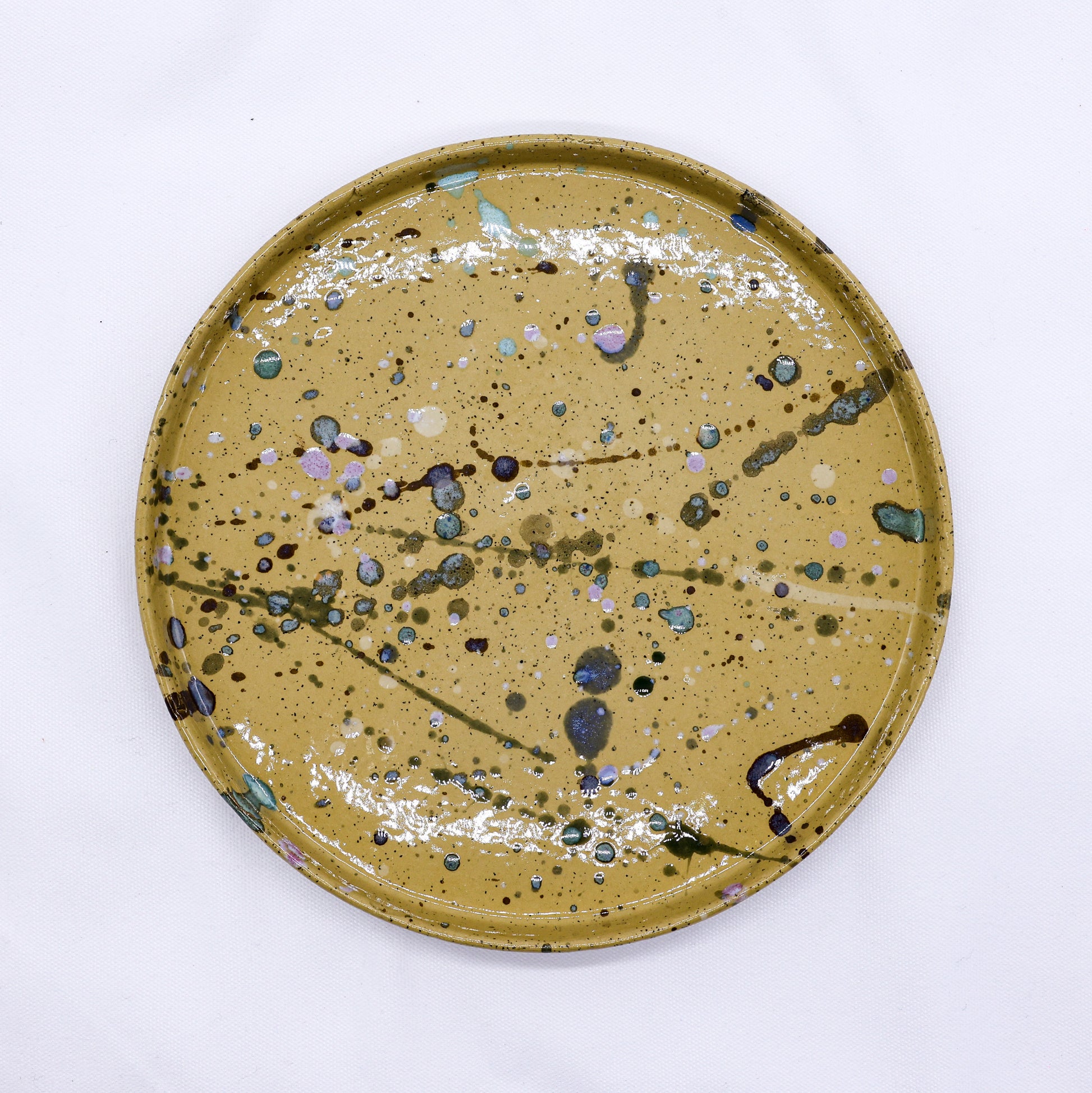 27cm Paint Splash Stoneware Handmade Ceramic Dinner Plate