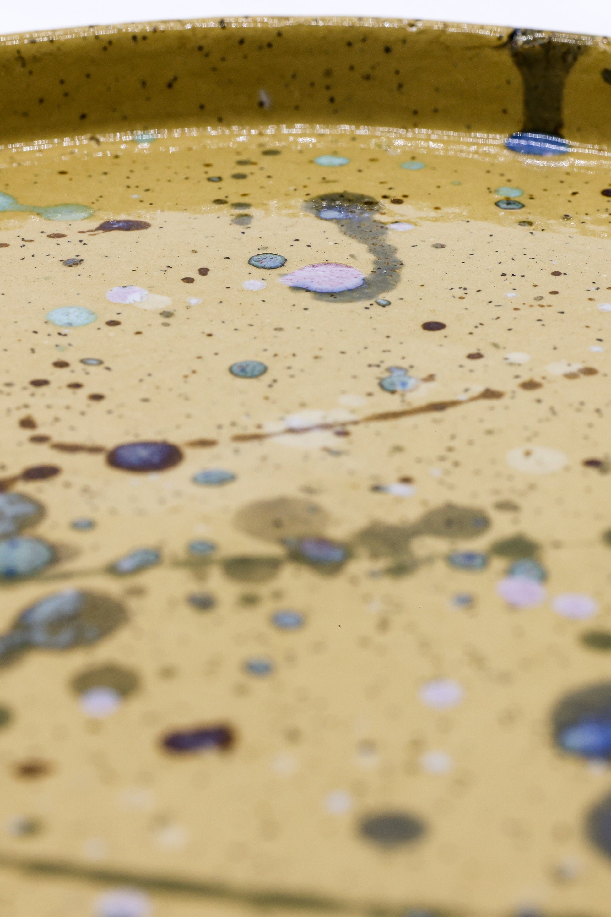 27cm Paint Splash Stoneware Handmade Ceramic Dinner Plate