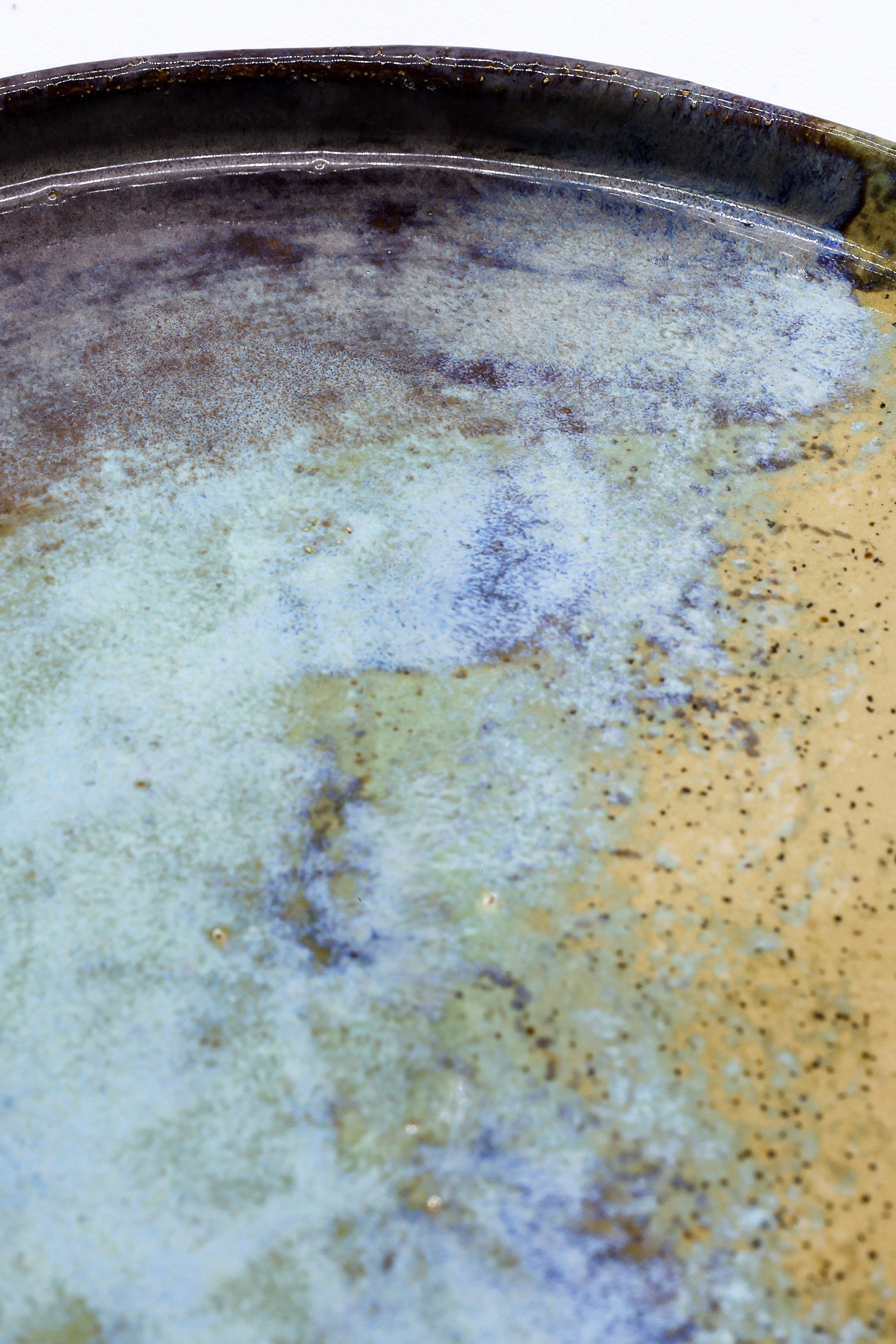 27cm Dark Blue Stoneware Handmade Ceramic Dinner Plate