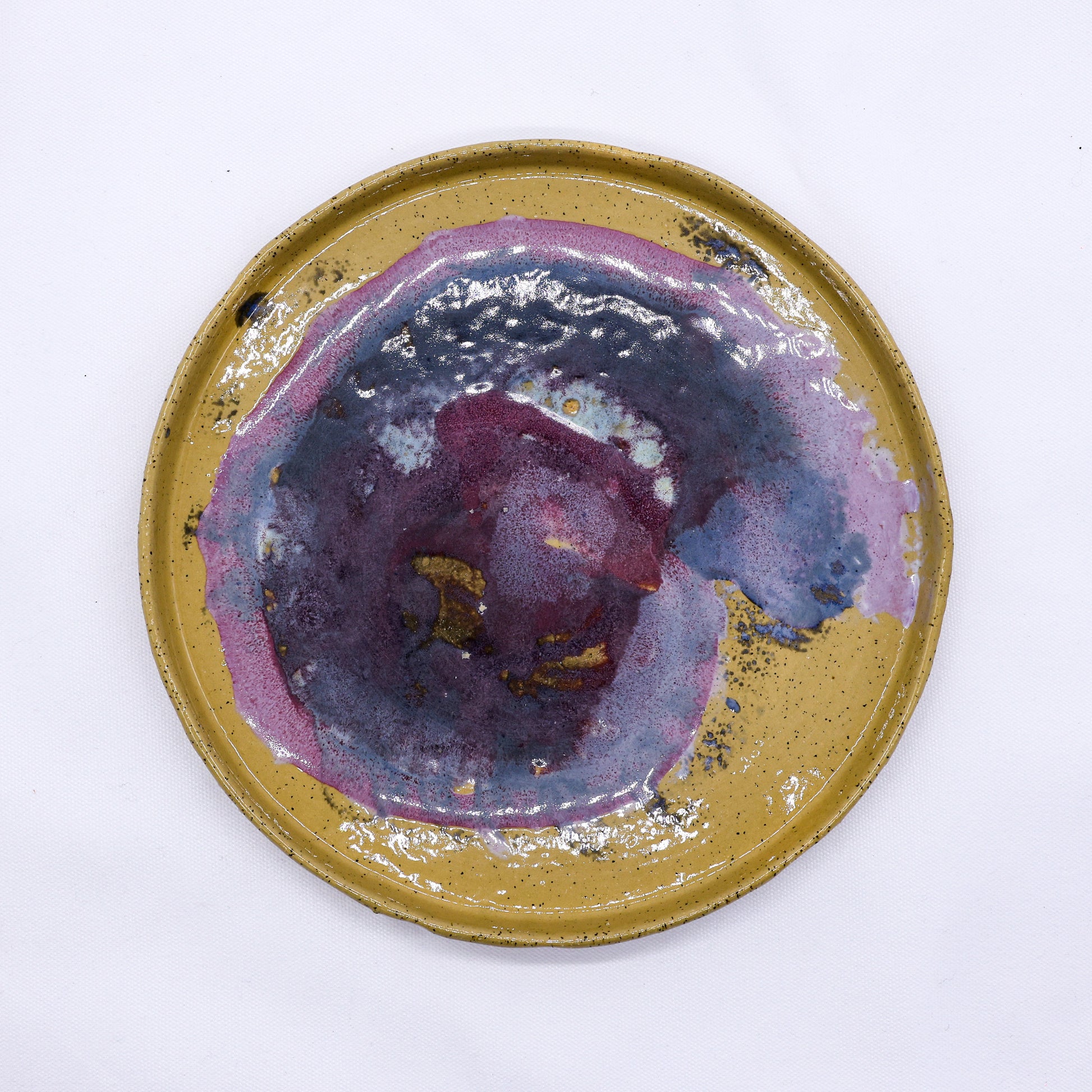 27cm Purple Stoneware Handmade Ceramic Dinner Plate