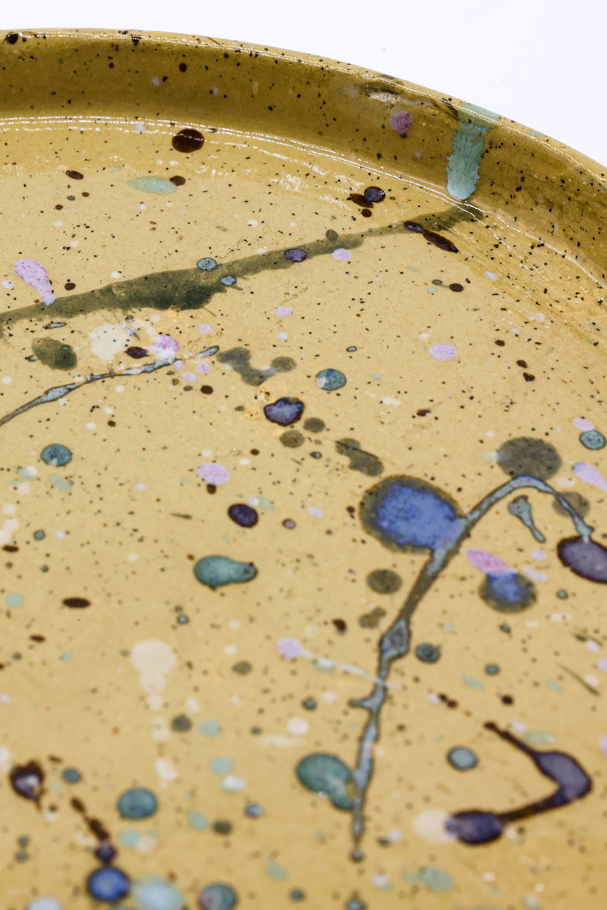 23cm Paint Splash Stoneware Handmade Ceramic Dinner Plate