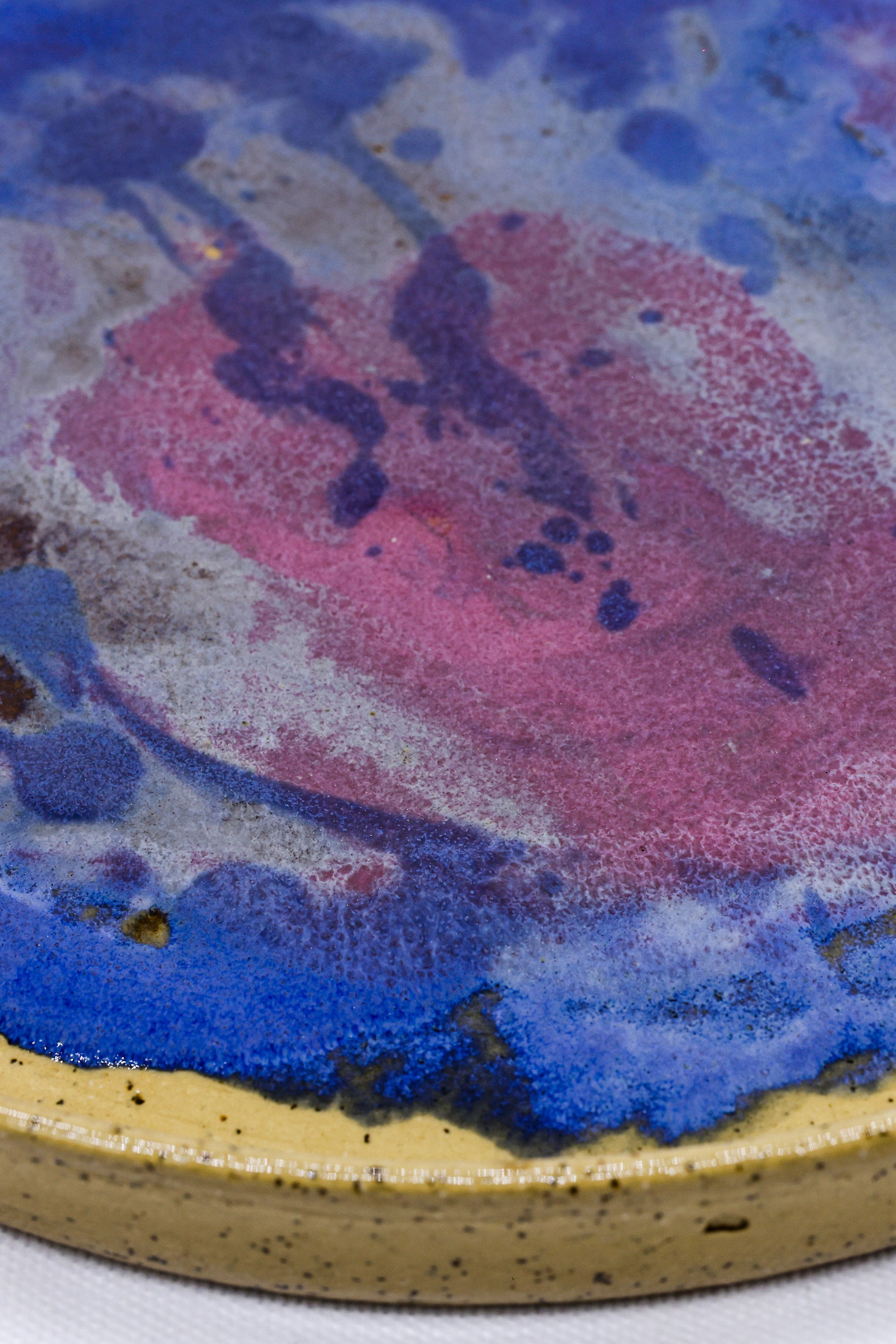 23cm Purple Stoneware Handmade Ceramic Dinner Plate