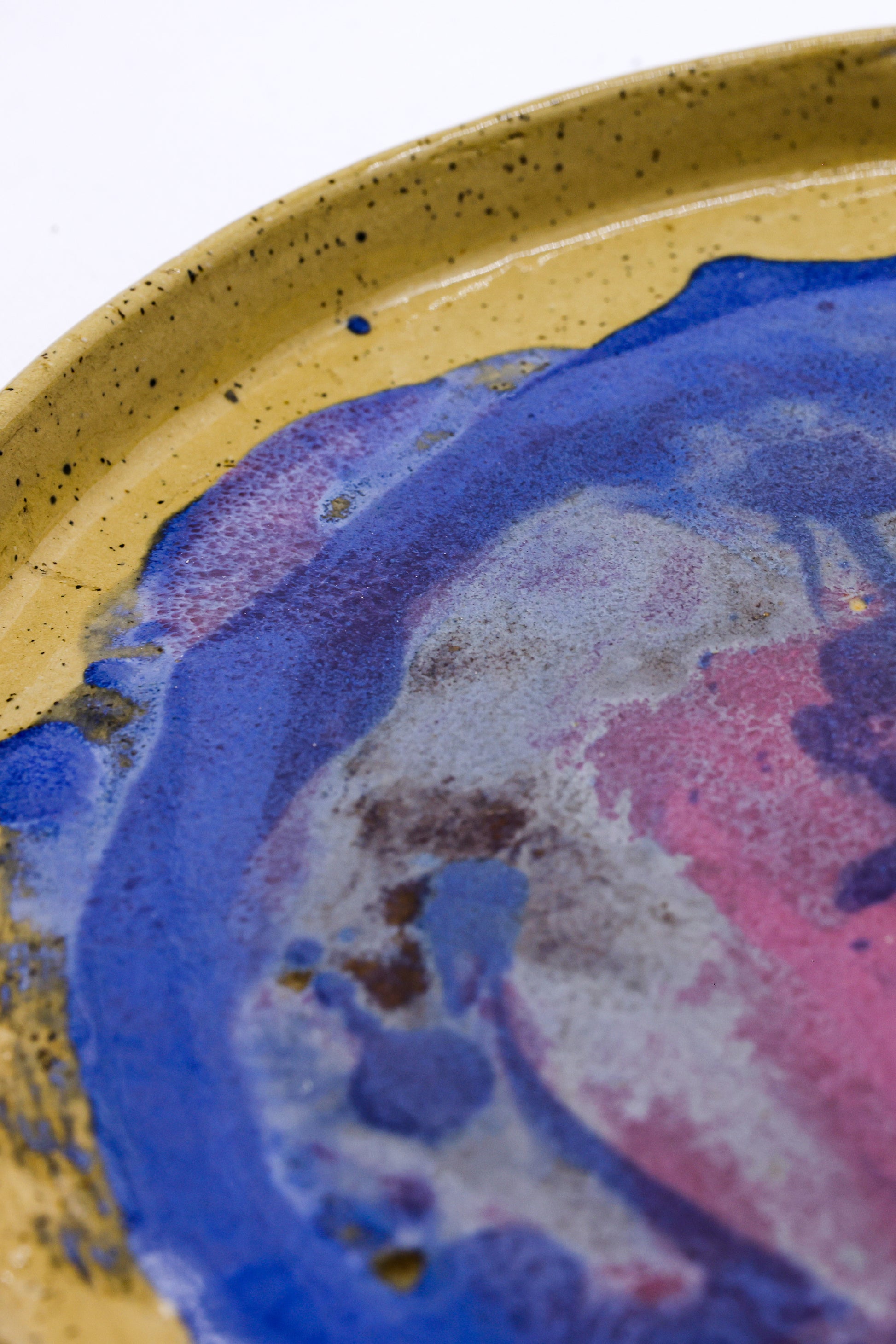 23cm Purple Stoneware Handmade Ceramic Dinner Plate