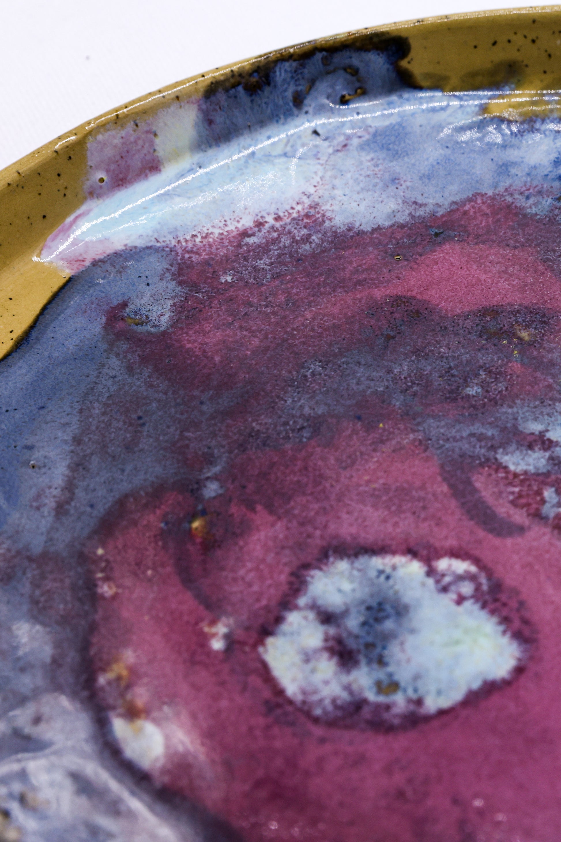 23cm Lilac Stoneware Handmade Ceramic Dinner Plate