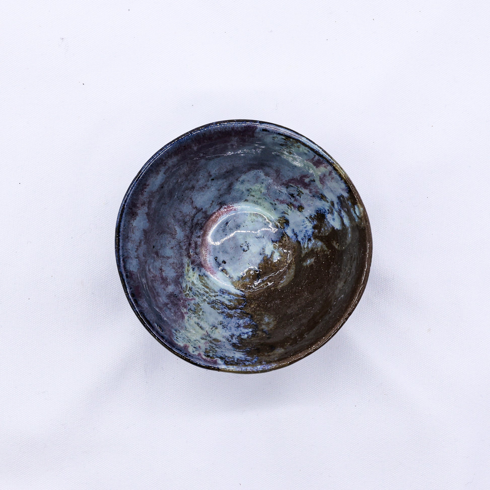 Small Smoked Grey Lilac Small Handmade Ceramic Stoneware Dinner Bowl