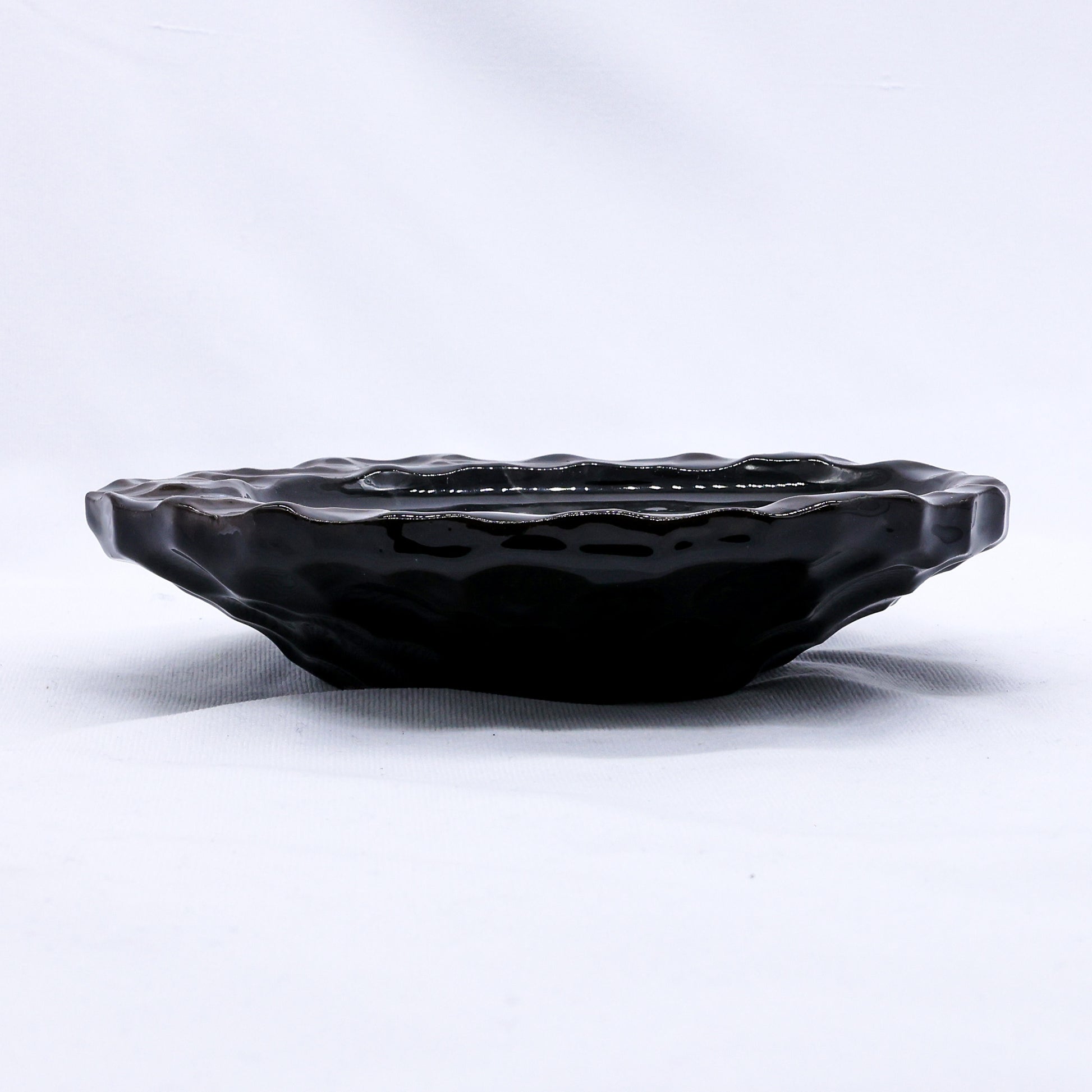 Green Seashell Serenity Handmade Ceramic Plate