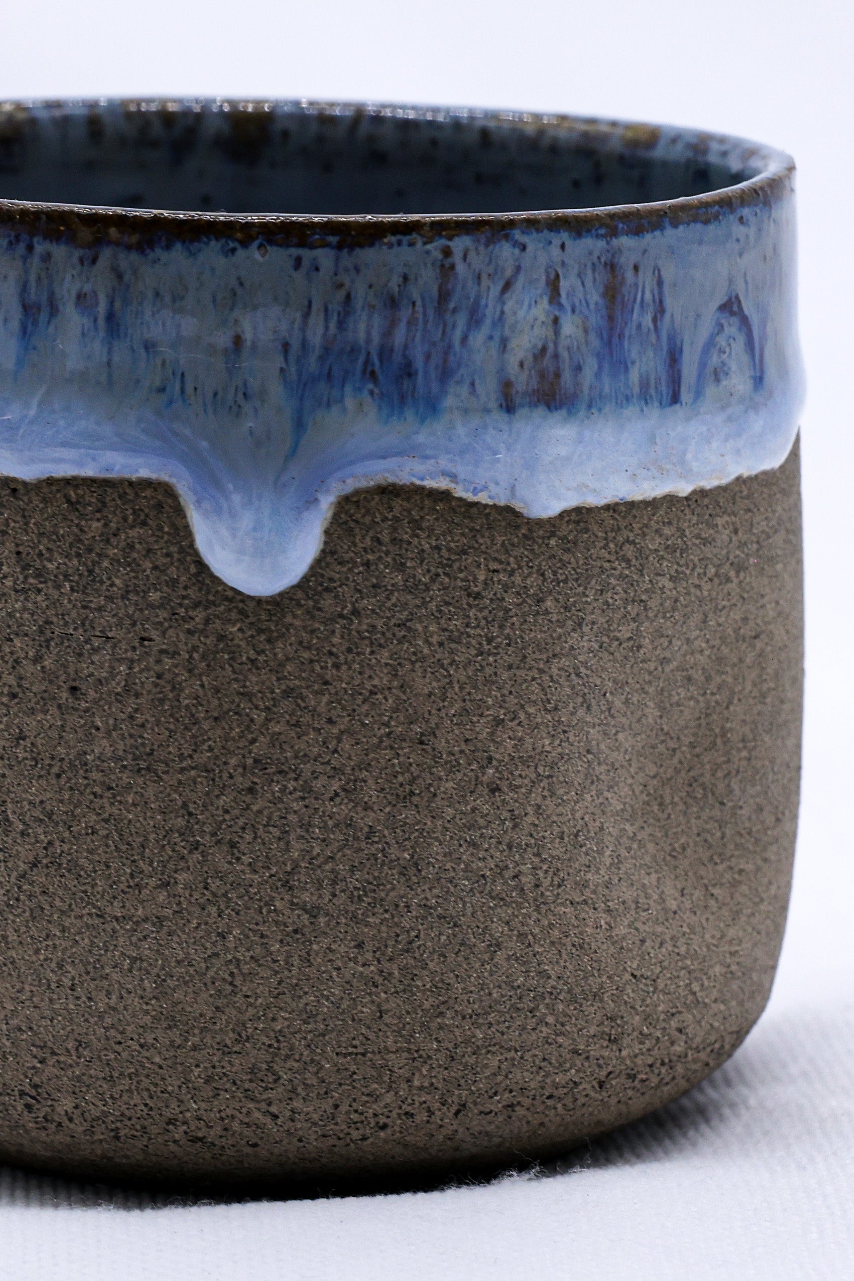 Blunero Goccio Handmade Ceramic Smoked Grey Stoneware Short Cup