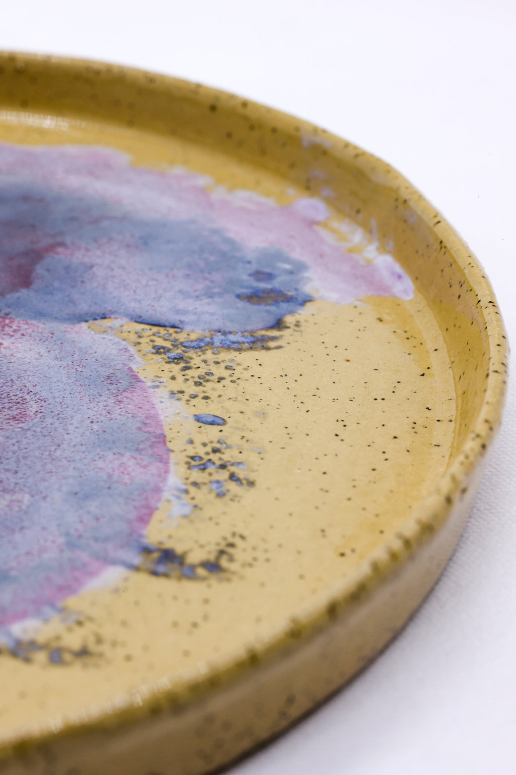 27cm Purple Stoneware Handmade Ceramic Dinner Plate