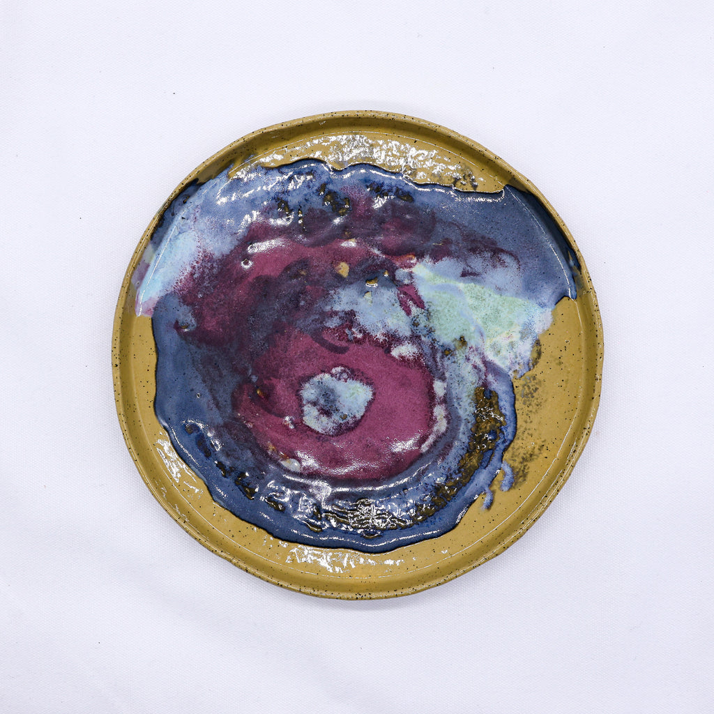 23cm Lilac Stoneware Handmade Ceramic Dinner Plate