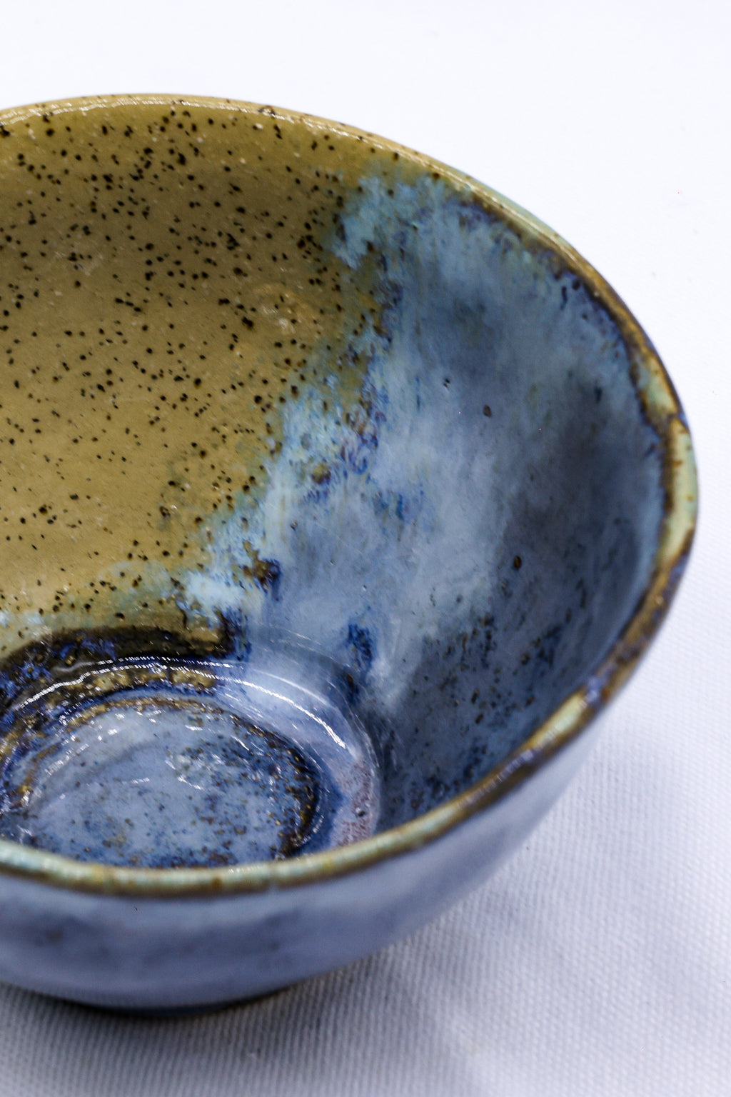 Small Green Handmade Ceramic Stoneware Dinner Bowl