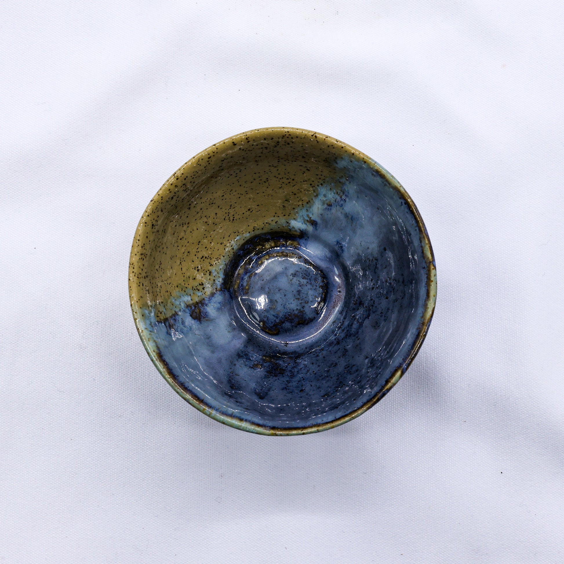 Small Green Handmade Ceramic Stoneware Dinner Bowl