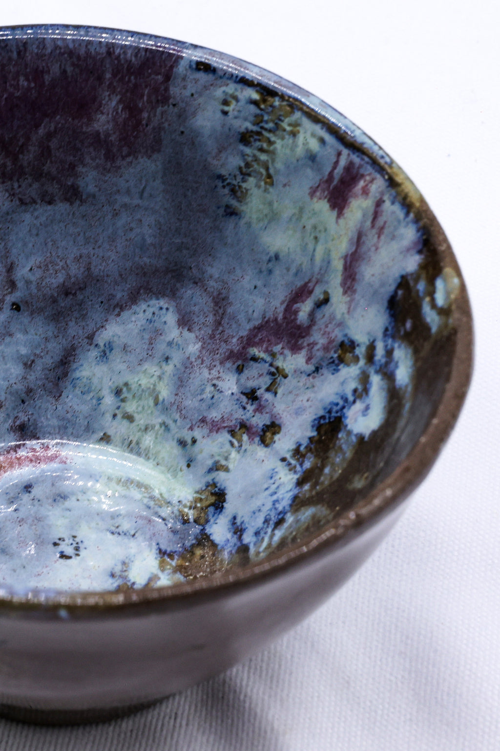 Small Smoked Grey Lilac Small Handmade Ceramic Stoneware Dinner Bowl