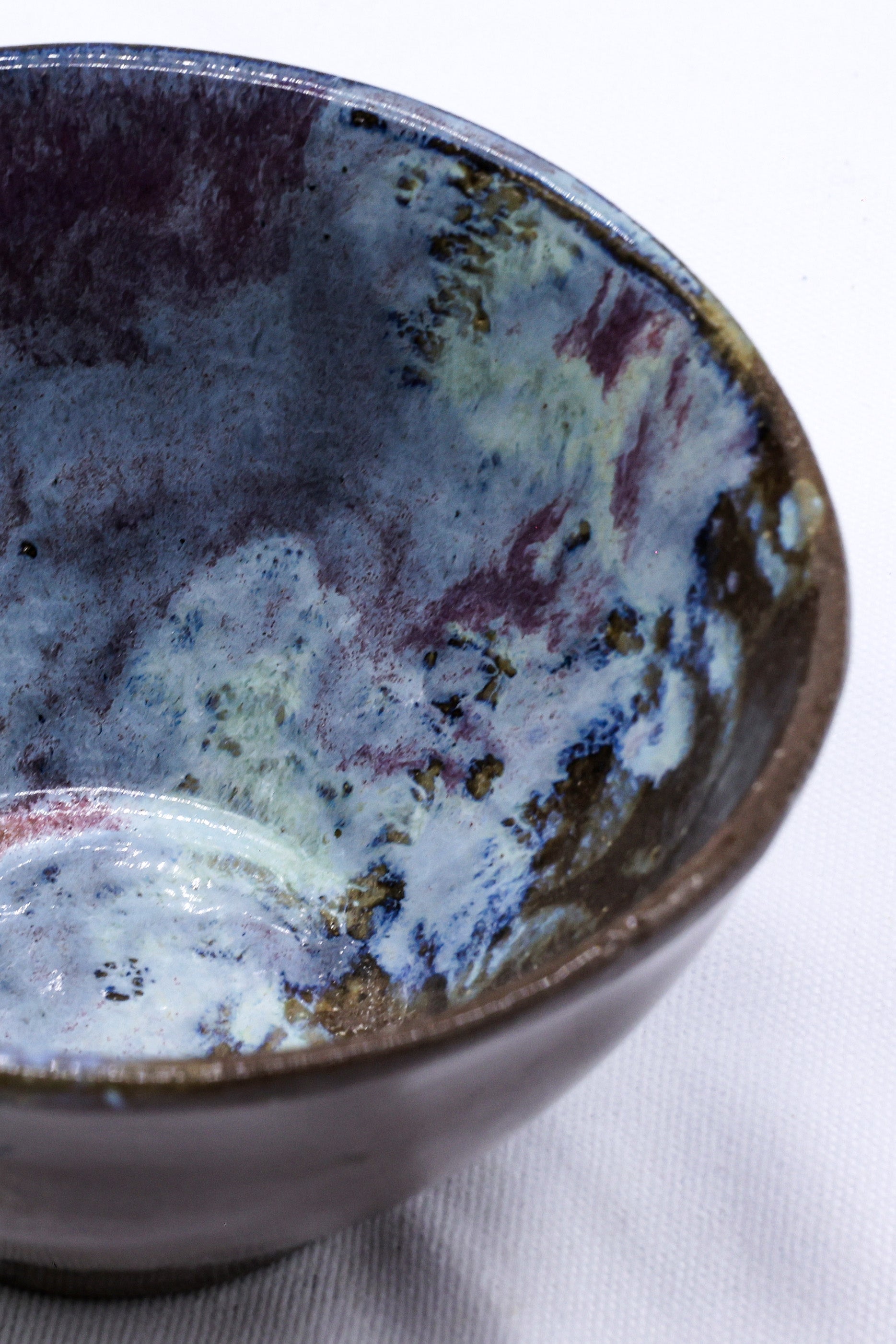 Small Smoked Grey Lilac Small Handmade Ceramic Stoneware Dinner Bowl